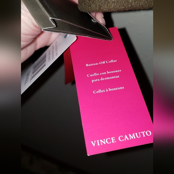 Vince Camuto Olive Coat with Detachable Collar women's size  S  NWT - Picture 12 of 16